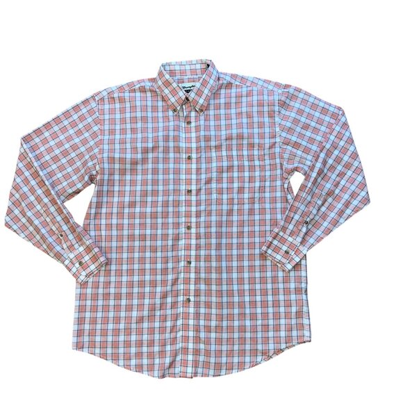Men's Wrangler Riata Plaid Stripes Rodeo Arena Western Pocket Shirt - Large - Picture 1 of 15